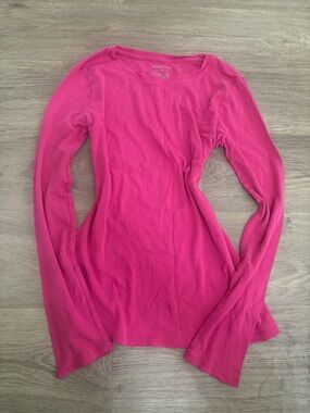 Merona Hot Pink Long Sleeve Crewneck Top